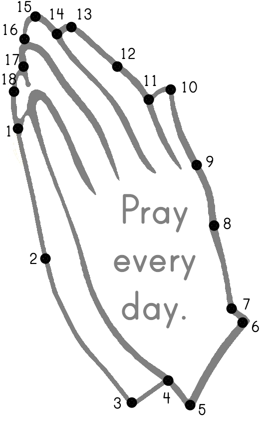 Praying Hands Dot-to-Dot